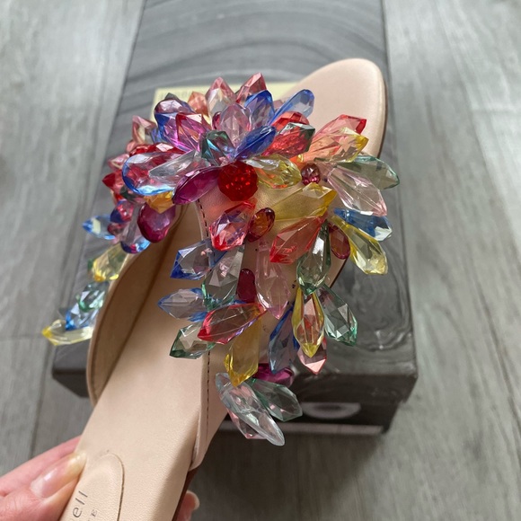 Jeffrey Campbell Glimmer Slide Sandals in Natural Pastel Multi - Picture 11 of 13